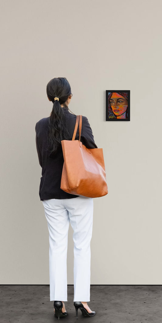 Collider by David Ussery | Original 8x6 Oil Painting | Contemporary Abstract Portrait | Free USA Shipping