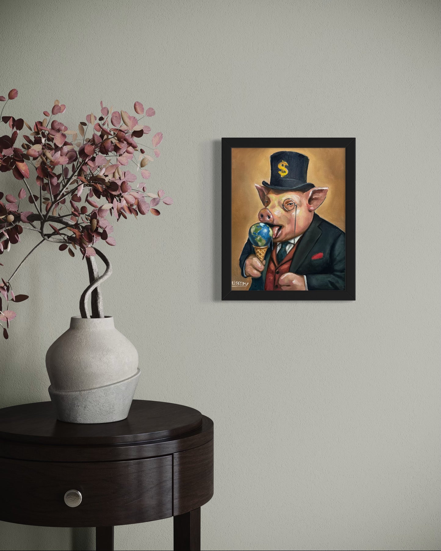 Sir Snoutsworth’s Sweet Tooth – Original Oil Painting by David Ussery
8x10 inches | Oil on Panel | Varnished | Includes COA | Free Shipping (USA) | Unframed