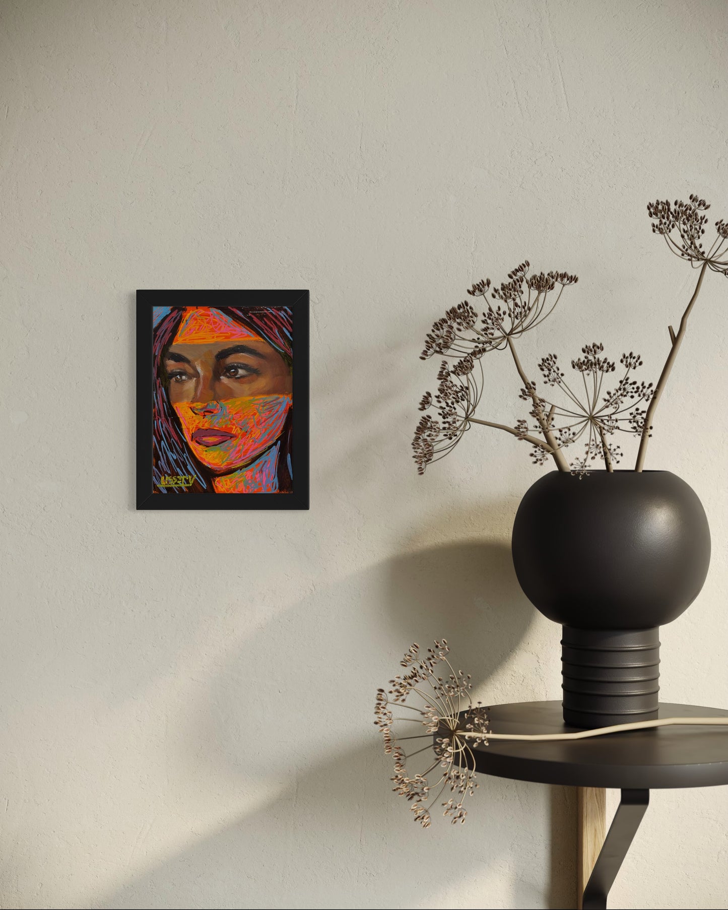 Collider by David Ussery | Original 8x6 Oil Painting | Contemporary Abstract Portrait | Free USA Shipping