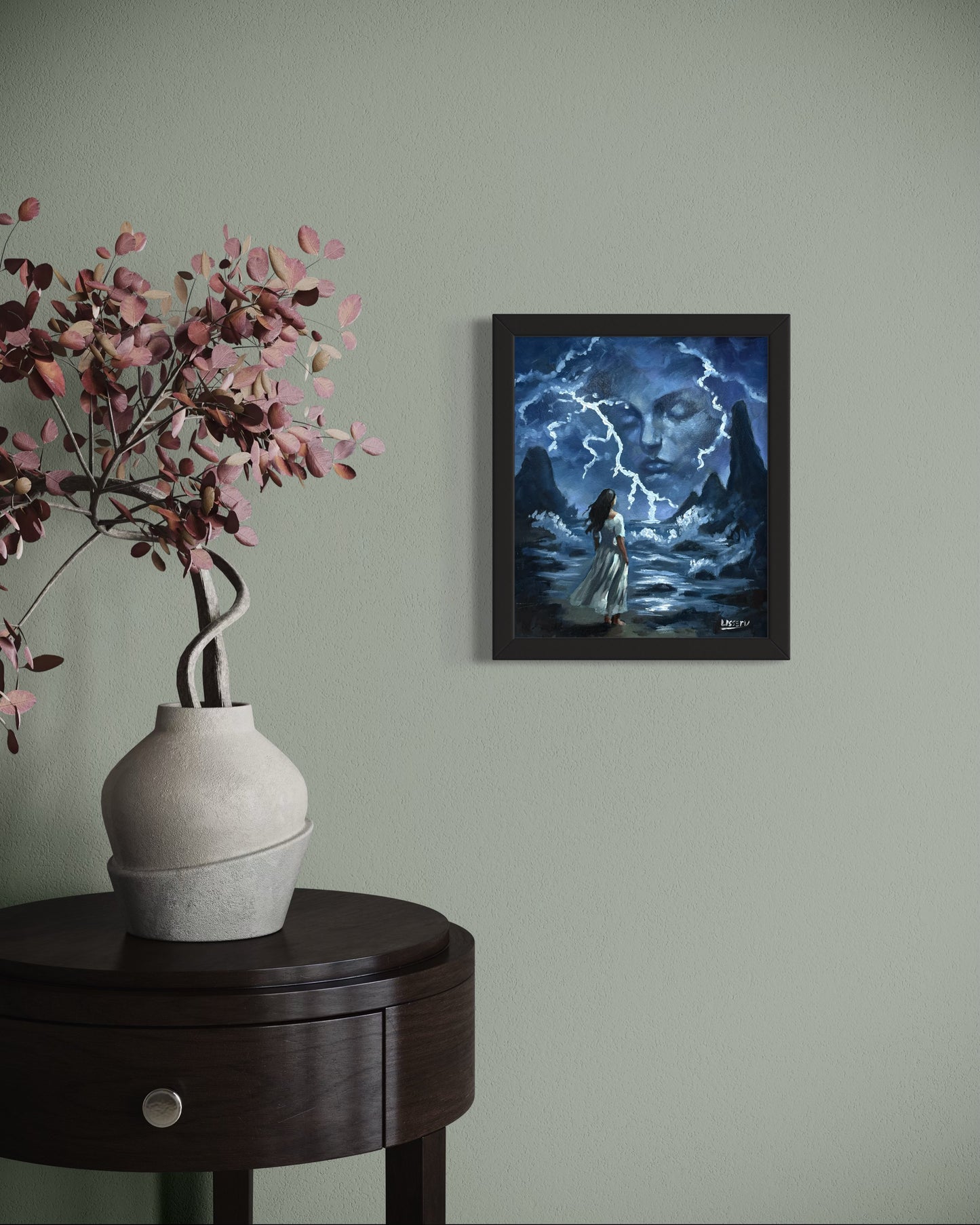 Daughter of Lightning – Original Oil Painting on 8x10 Panel | Free Shipping + COA