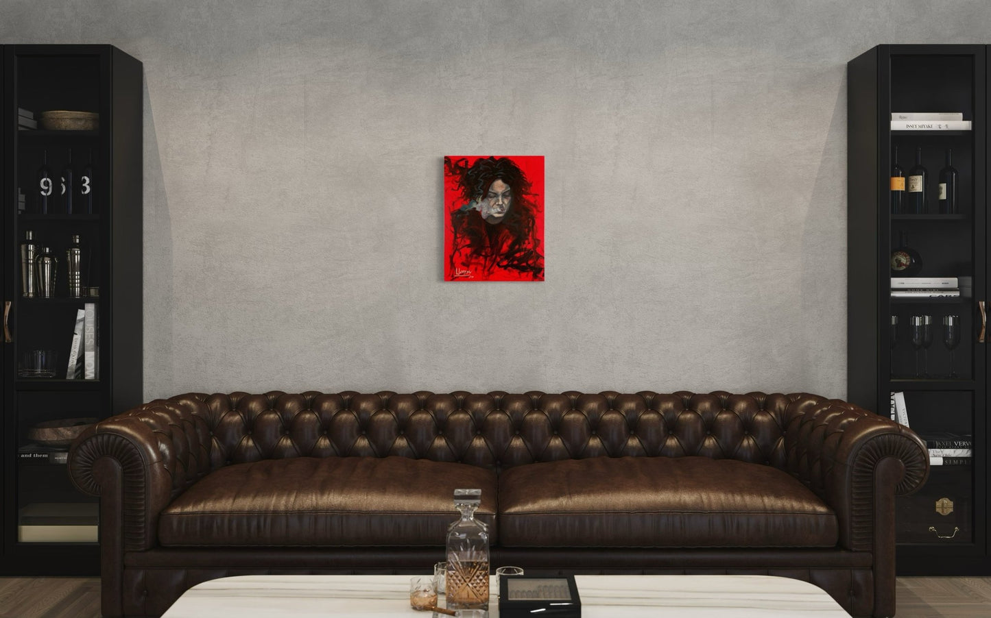 “The Third Man” a portrait of Jack White. Oil 16x20 canvas - David Ussery