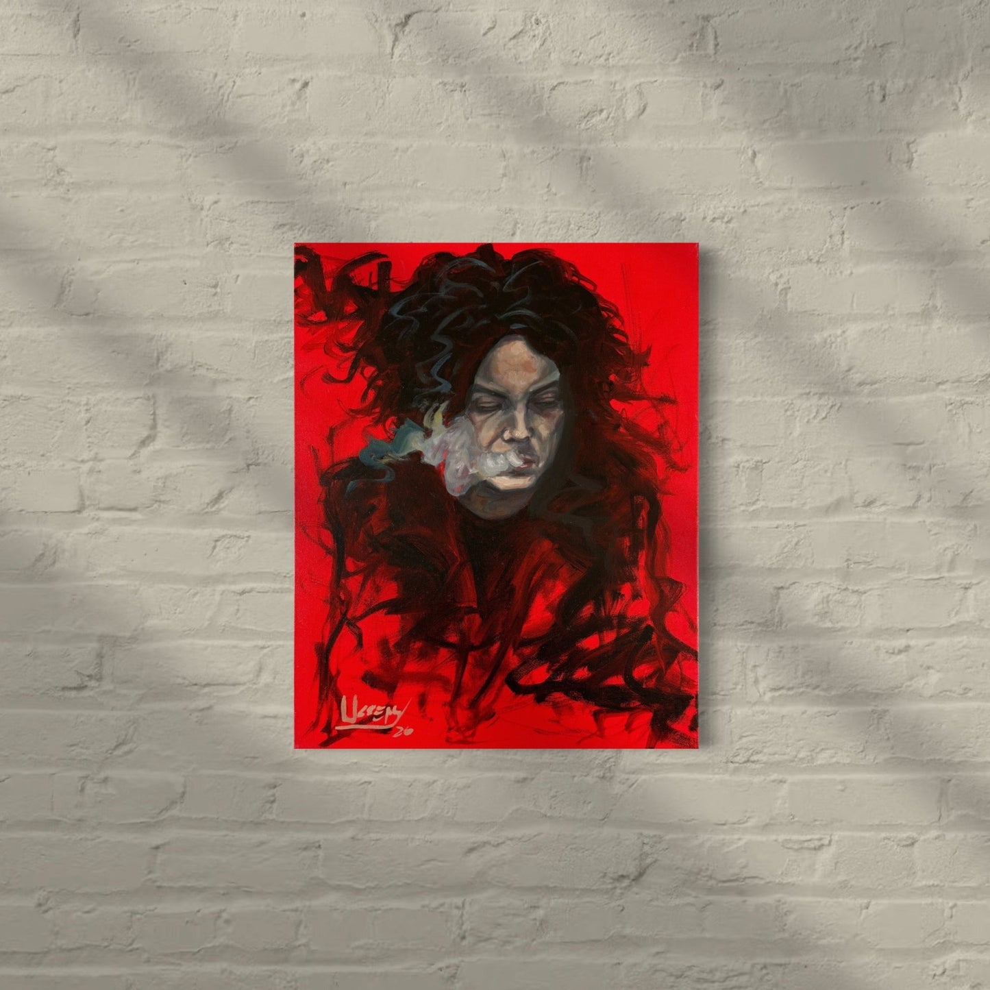 “The Third Man” a portrait of Jack White. Oil 16x20 canvas - David Ussery