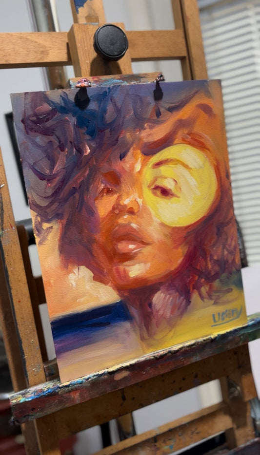 “Equation Sunset” oil 8x10 panel. - David Ussery