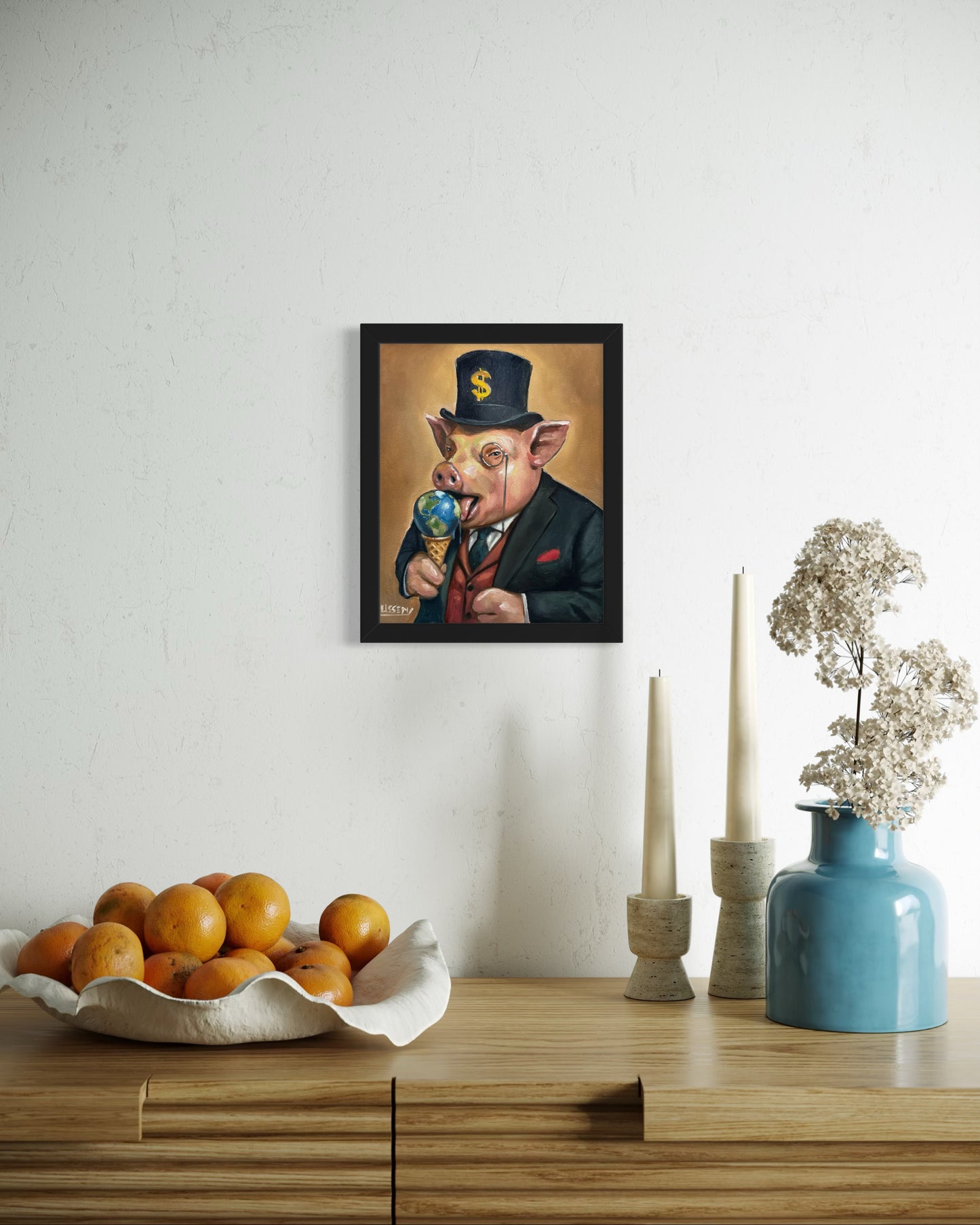 Sir Snoutsworth’s Sweet Tooth – Original Oil Painting by David Ussery
8x10 inches | Oil on Panel | Varnished | Includes COA | Free Shipping (USA) | Unframed