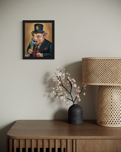 Sir Snoutsworth’s Sweet Tooth – Original Oil Painting by David Ussery
8x10 inches | Oil on Panel | Varnished | Includes COA | Free Shipping (USA) | Unframed