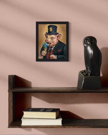 Sir Snoutsworth’s Sweet Tooth – Original Oil Painting by David Ussery
8x10 inches | Oil on Panel | Varnished | Includes COA | Free Shipping (USA) | Unframed