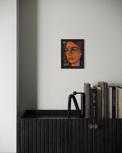 Collider by David Ussery | Original 8x6 Oil Painting | Contemporary Abstract Portrait | Free USA Shipping