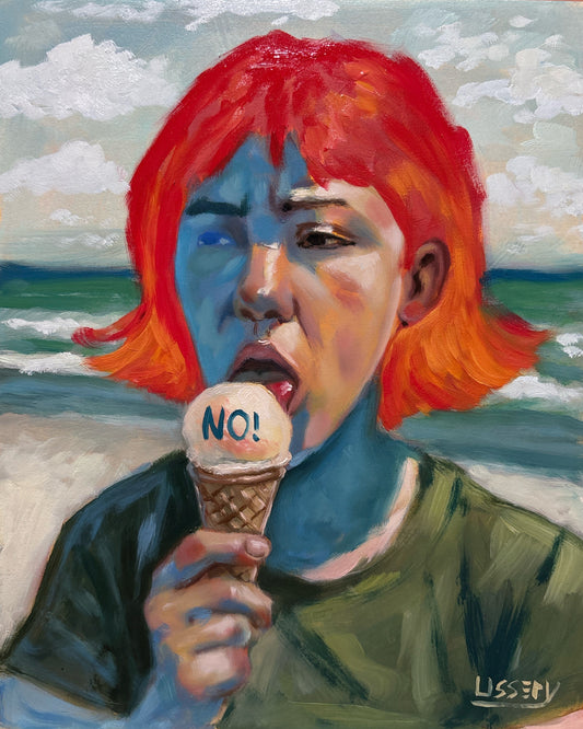 “No!” – Original Oil Portrait (8x10 Oil on Panel) by David Ussery

Framed • Varnished • Includes COA • Free USA Shipping
