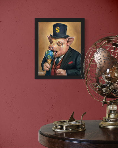 Sir Snoutsworth’s Sweet Tooth – Original Oil Painting by David Ussery
8x10 inches | Oil on Panel | Varnished | Includes COA | Free Shipping (USA) | Unframed