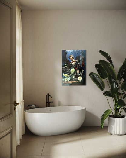 “A Fish Story” oil 24x36 wraped canvas - David Ussery