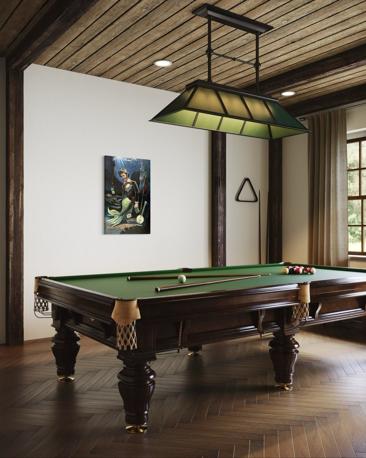 “A Fish Story” oil 24x36 wraped canvas - David Ussery