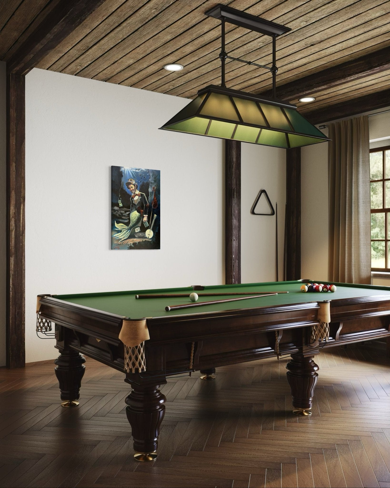 “A Fish Story” oil 24x36 wraped canvas - David Ussery