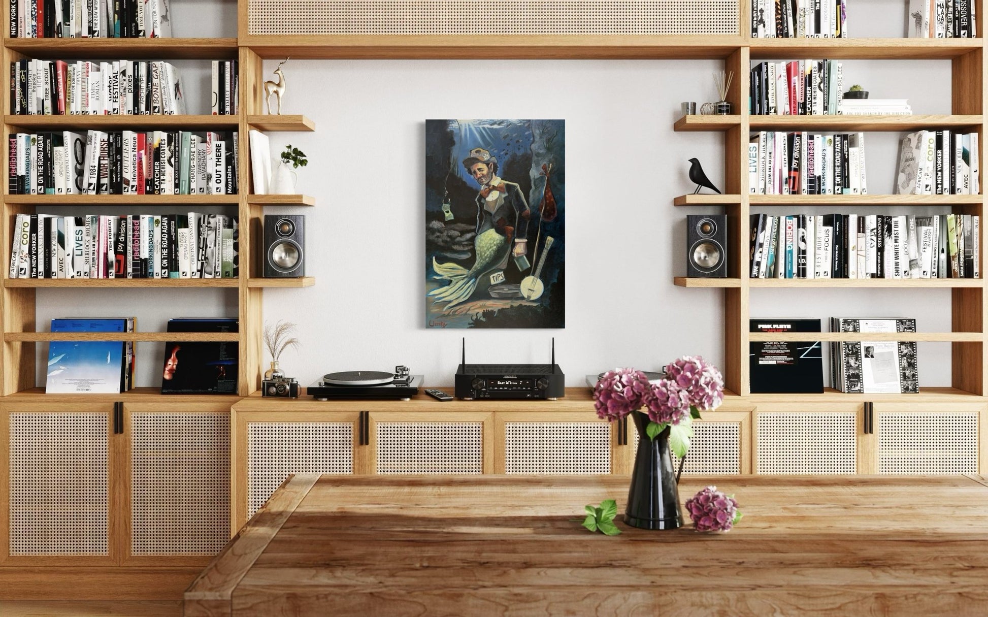 “A Fish Story” oil 24x36 wraped canvas - David Ussery