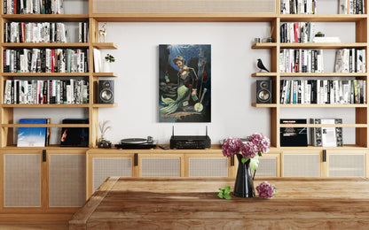 “A Fish Story” oil 24x36 wraped canvas - David Ussery