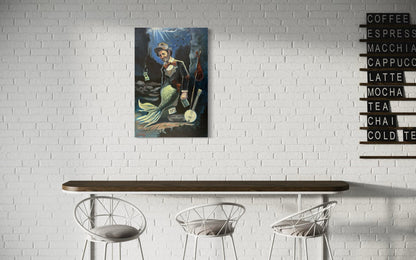 “A Fish Story” oil 24x36 wraped canvas - David Ussery