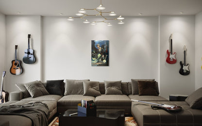 “A Fish Story” oil 24x36 wraped canvas - David Ussery