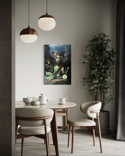 “A Fish Story” oil 24x36 wraped canvas - David Ussery