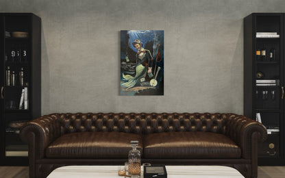 “A Fish Story” oil 24x36 wraped canvas - David Ussery