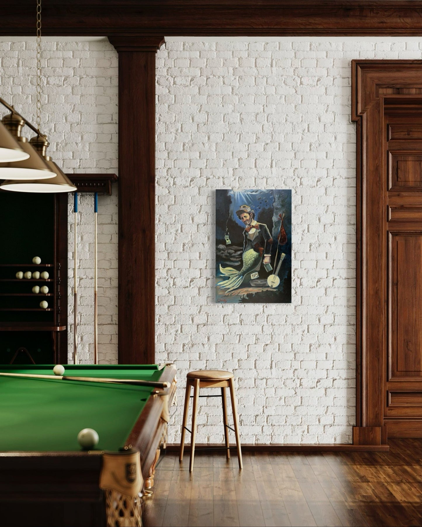 “A Fish Story” oil 24x36 wraped canvas - David Ussery