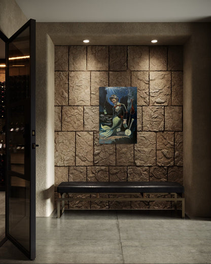 “A Fish Story” oil 24x36 wraped canvas - David Ussery