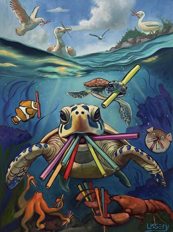 A Straw Argument - Art Print - David Ussery