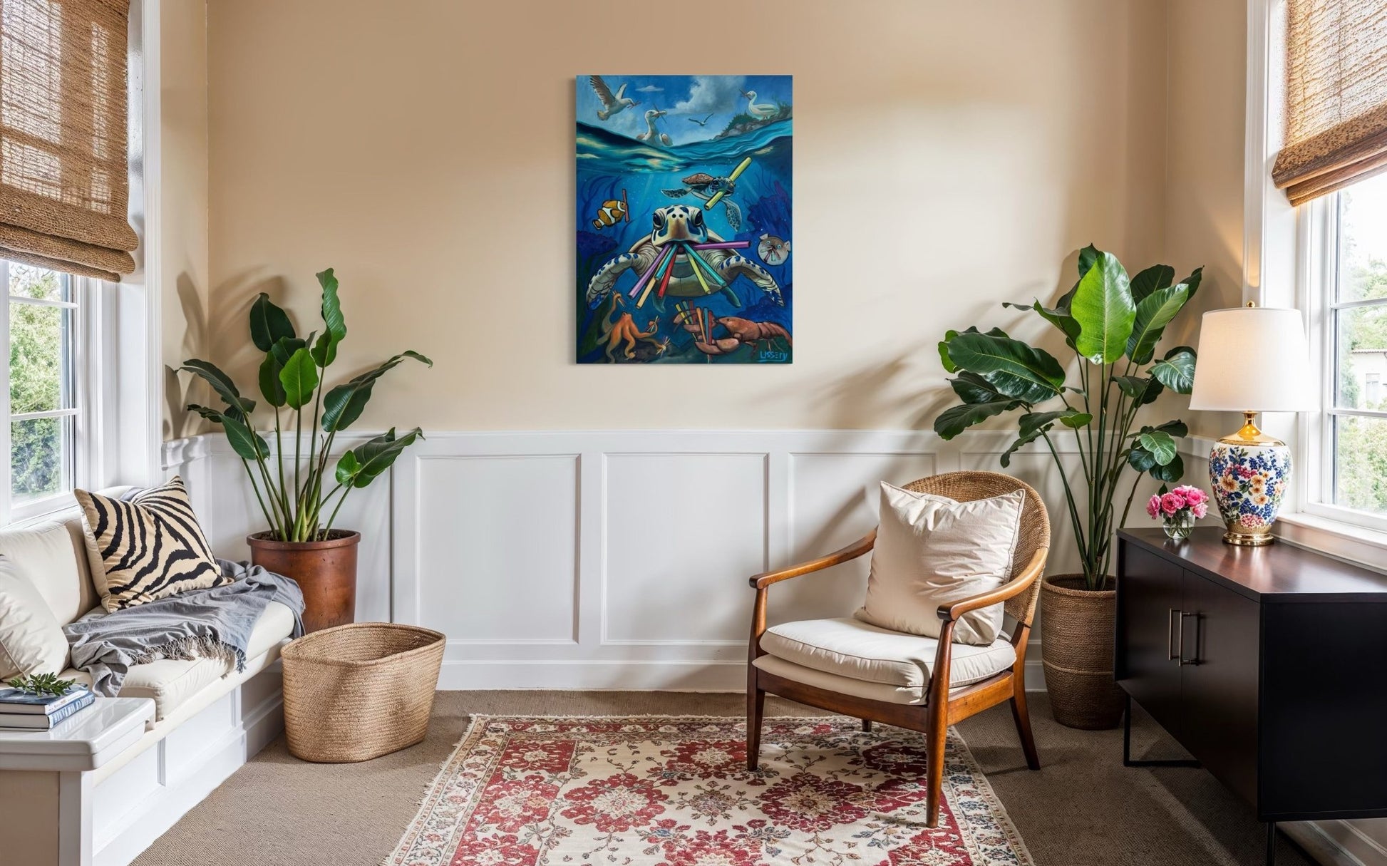 A Straw Argument – Original Oil Painting by David Ussery 30x40” | Oil on Stretched Canvas | Ready to Hang | Varnished | Certificate of Authenticity | Free Shipping - David Ussery