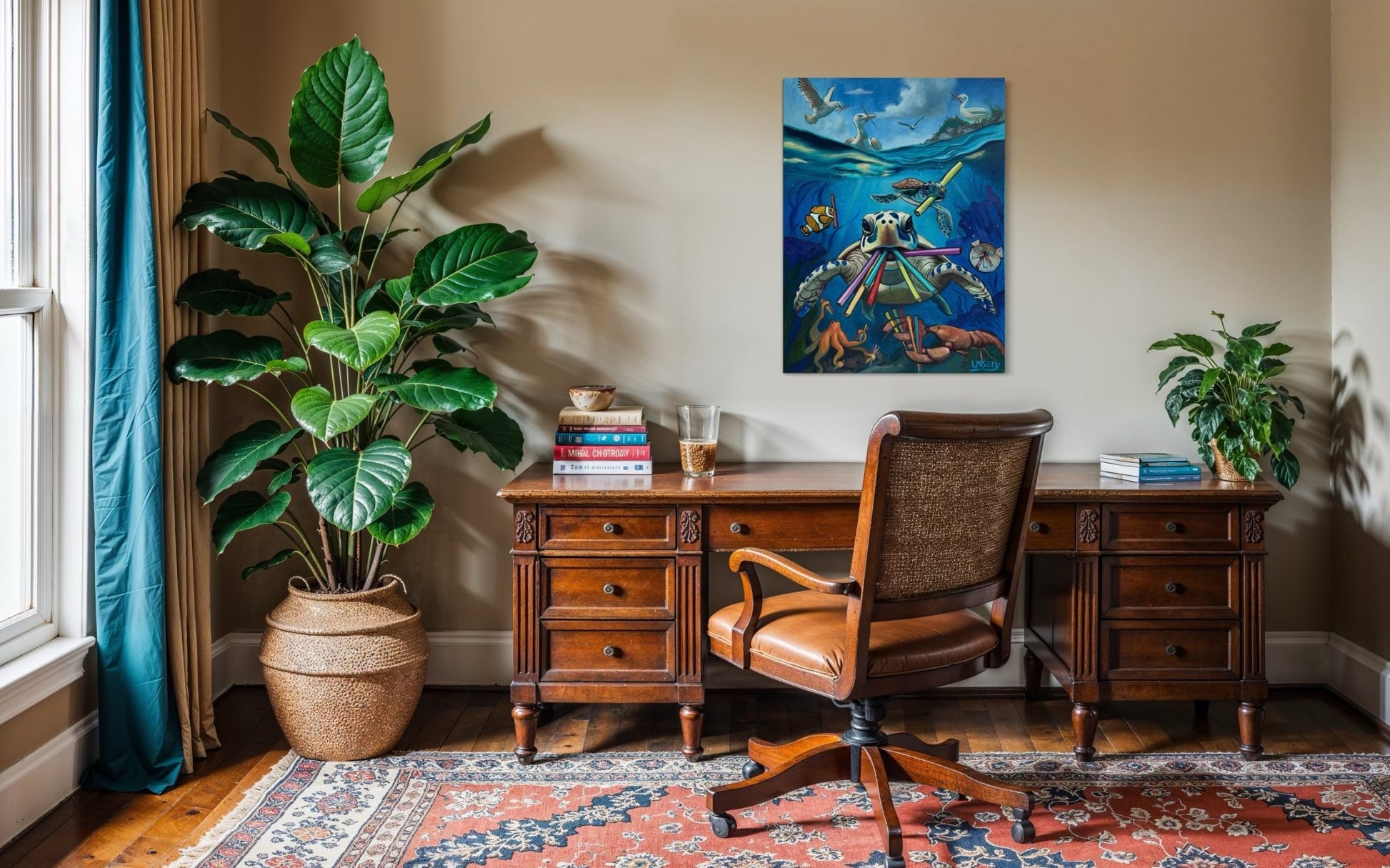 A Straw Argument – Original Oil Painting by David Ussery 30x40” | Oil on Stretched Canvas | Ready to Hang | Varnished | Certificate of Authenticity | Free Shipping - David Ussery