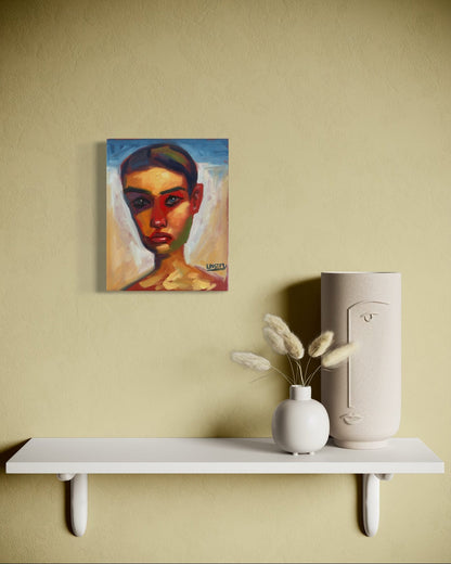 “Beginnings of a Realignment Moonwalk” oil 8x10 stretched canvas - David Ussery