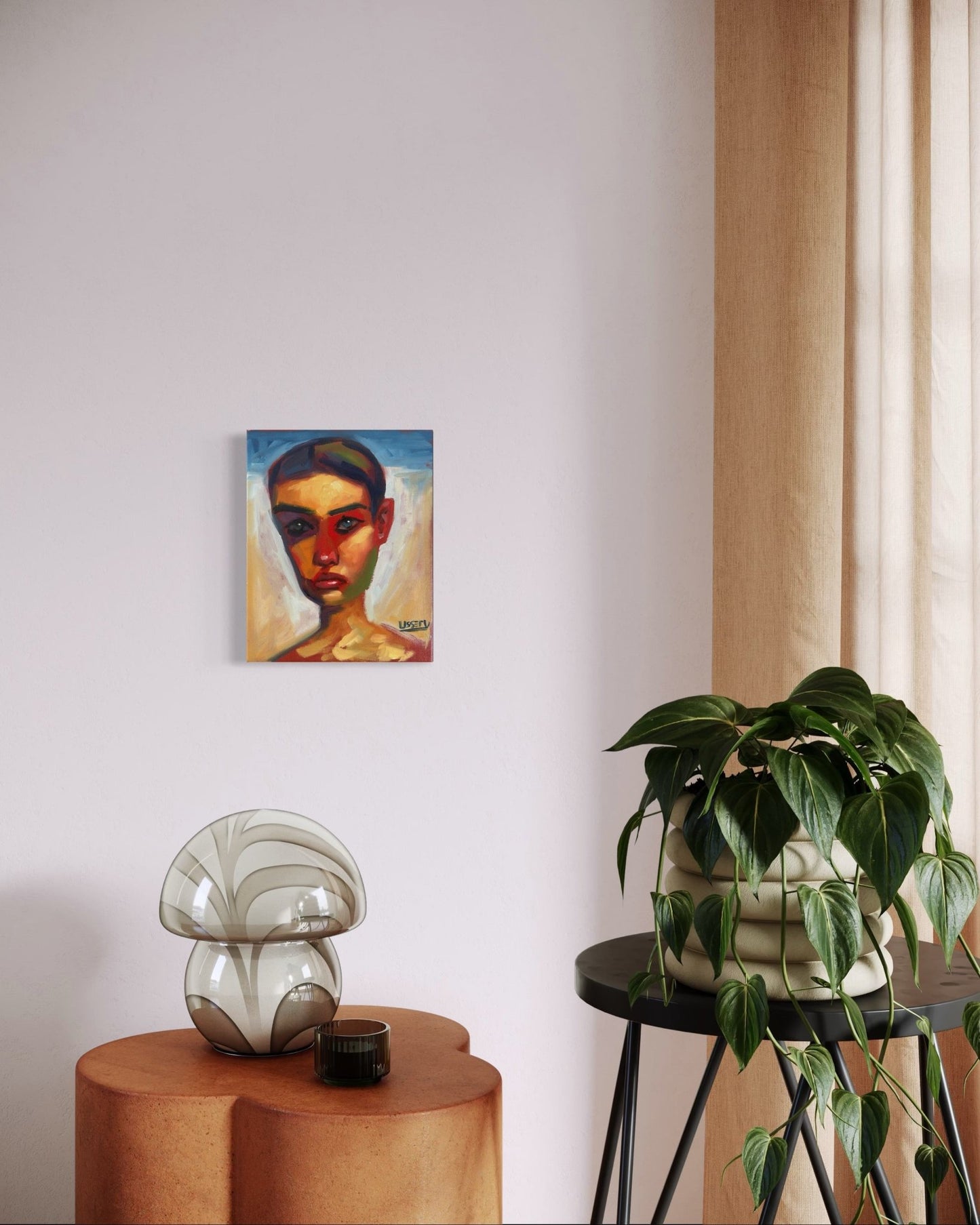 “Beginnings of a Realignment Moonwalk” oil 8x10 stretched canvas - David Ussery