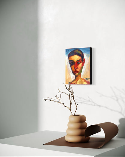 “Beginnings of a Realignment Moonwalk” oil 8x10 stretched canvas - David Ussery