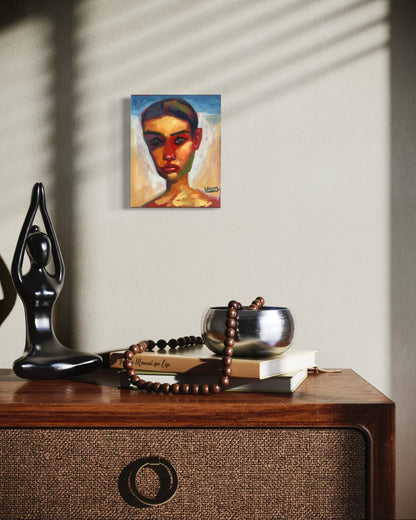 “Beginnings of a Realignment Moonwalk” oil 8x10 stretched canvas - David Ussery