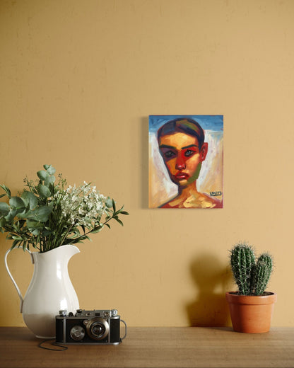 “Beginnings of a Realignment Moonwalk” oil 8x10 stretched canvas - David Ussery