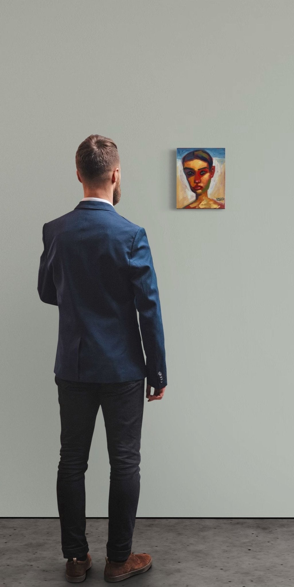 “Beginnings of a Realignment Moonwalk” oil 8x10 stretched canvas - David Ussery