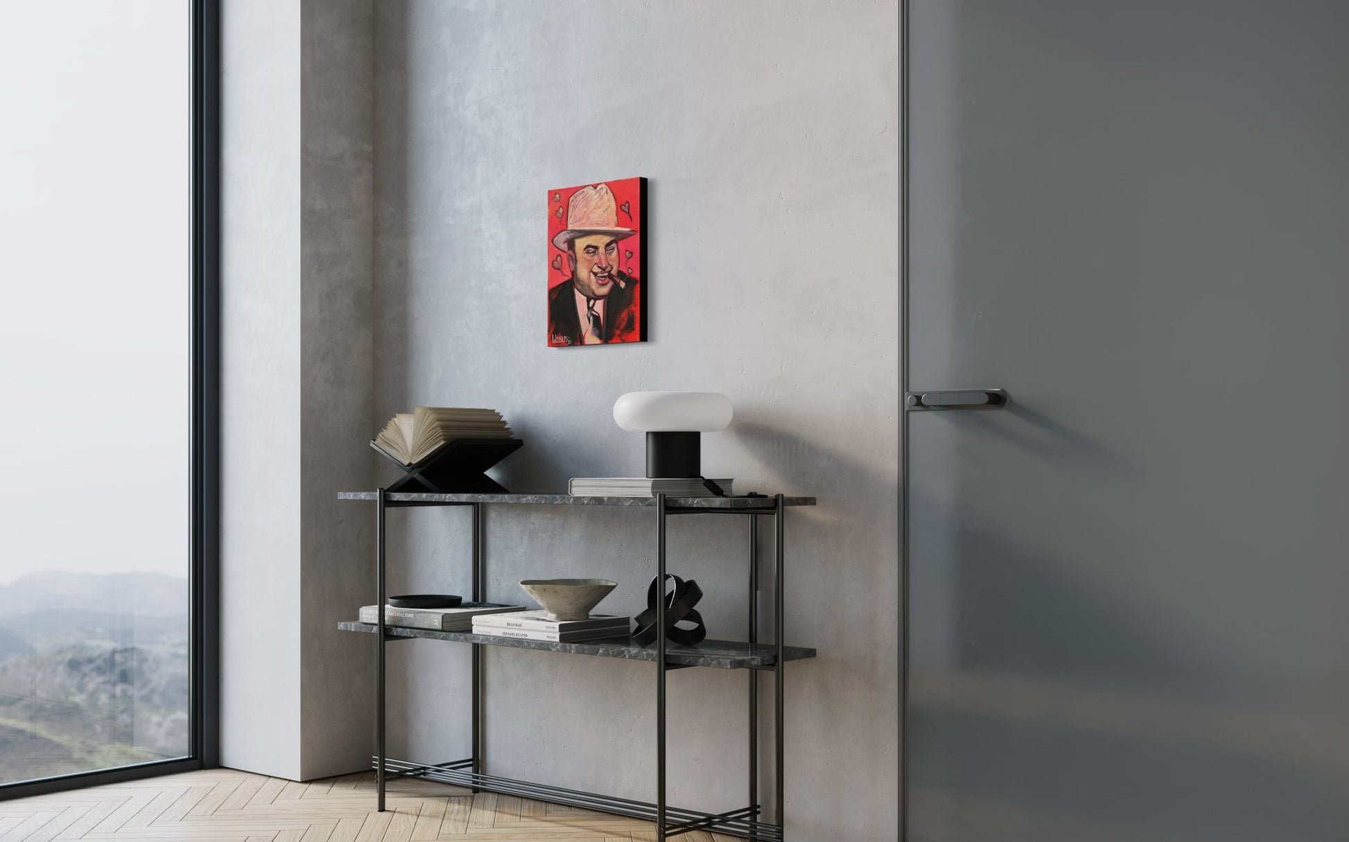 Capone – Original Oil Painting | 11” x 14” | Gangster Portrait | Film Noir Decor | FREE Shipping - David Ussery