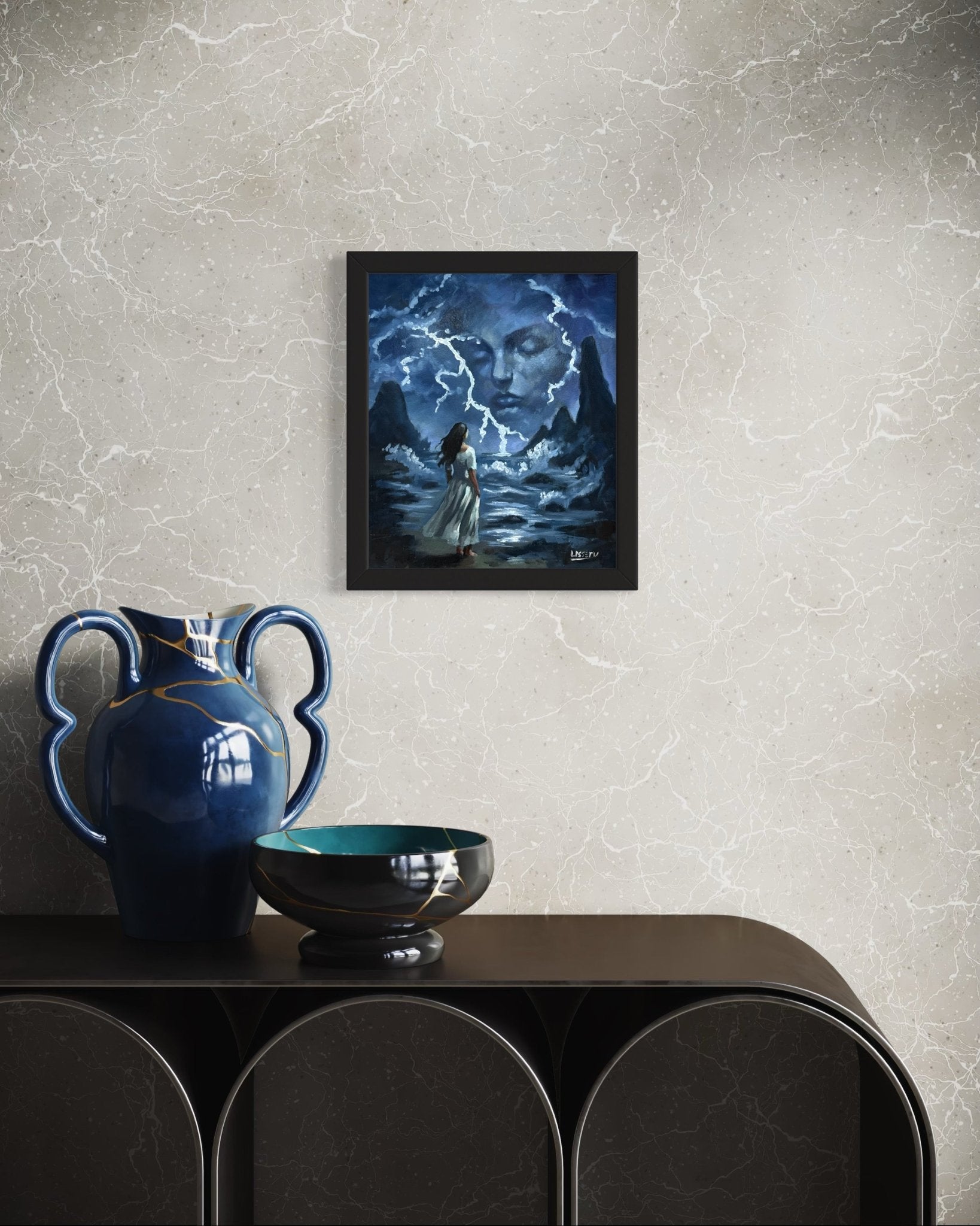 Daughter of Lightning – Original Oil Painting on 8x10 Panel | Free Shipping + COA - David Ussery