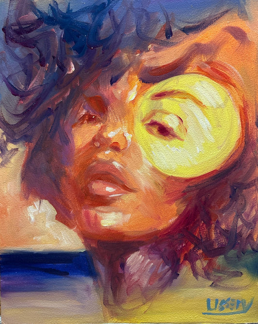 Equation Sunset – Original 8x10 Oil Painting by David Ussery | Free Shipping - David Ussery