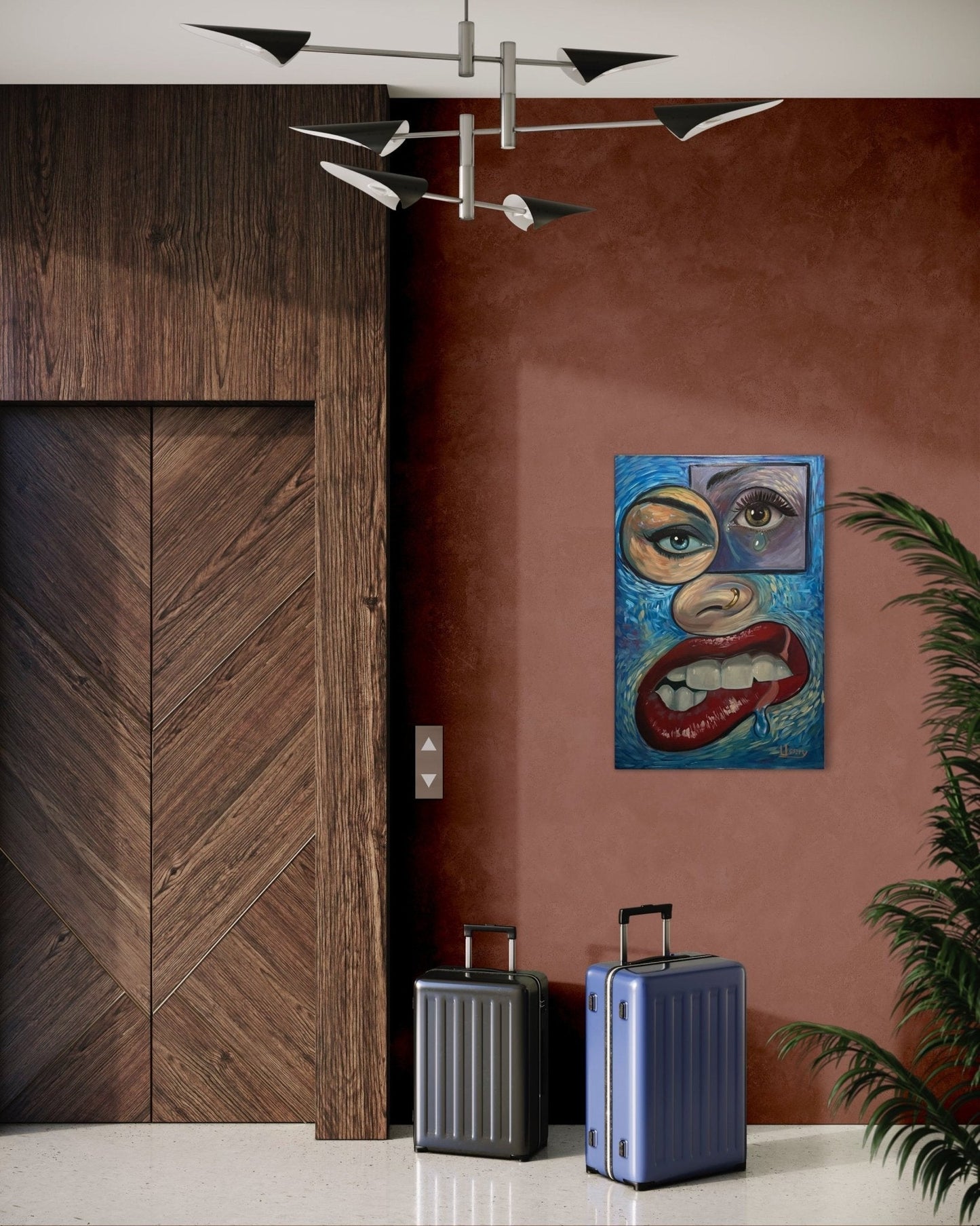 “Face It” Oil 24x36 canvas. - David Ussery