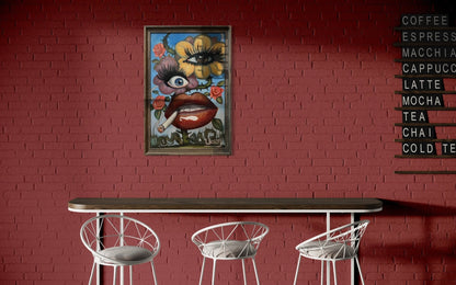 Floral Fusion oil 24x36 Panel, Framed - David Ussery