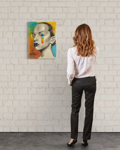 “Into Blue” Oil 18x24 Canvas - David Ussery