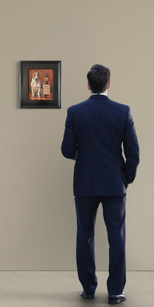 Jack Russell Whiskey – Original Oil Painting by David Ussery (8x10 Framed) - David Ussery