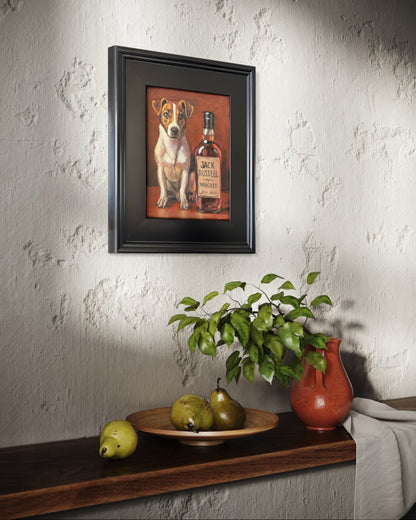 Jack Russell Whiskey – Original Oil Painting by David Ussery (8x10 Framed) - David Ussery