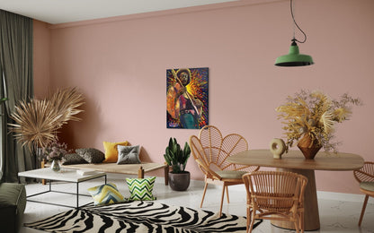 Jimmy’s Fire – Original Jimi Hendrix Acrylic Painting on 30x40 Canvas by David Ussery | Rock & Roll Fine Art - David Ussery