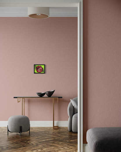 Lip Service oil 8x10 framed - David Ussery