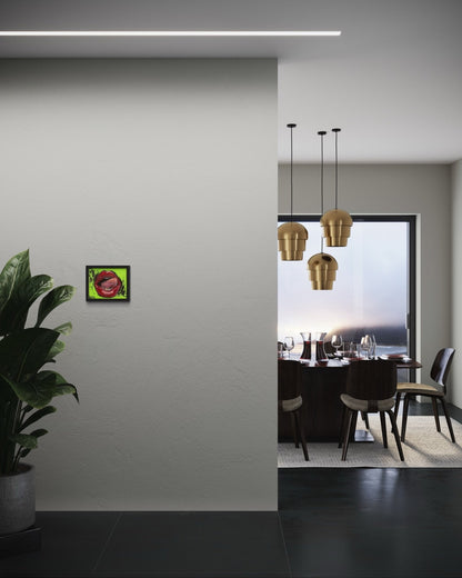 Lip Service oil 8x10 framed - David Ussery