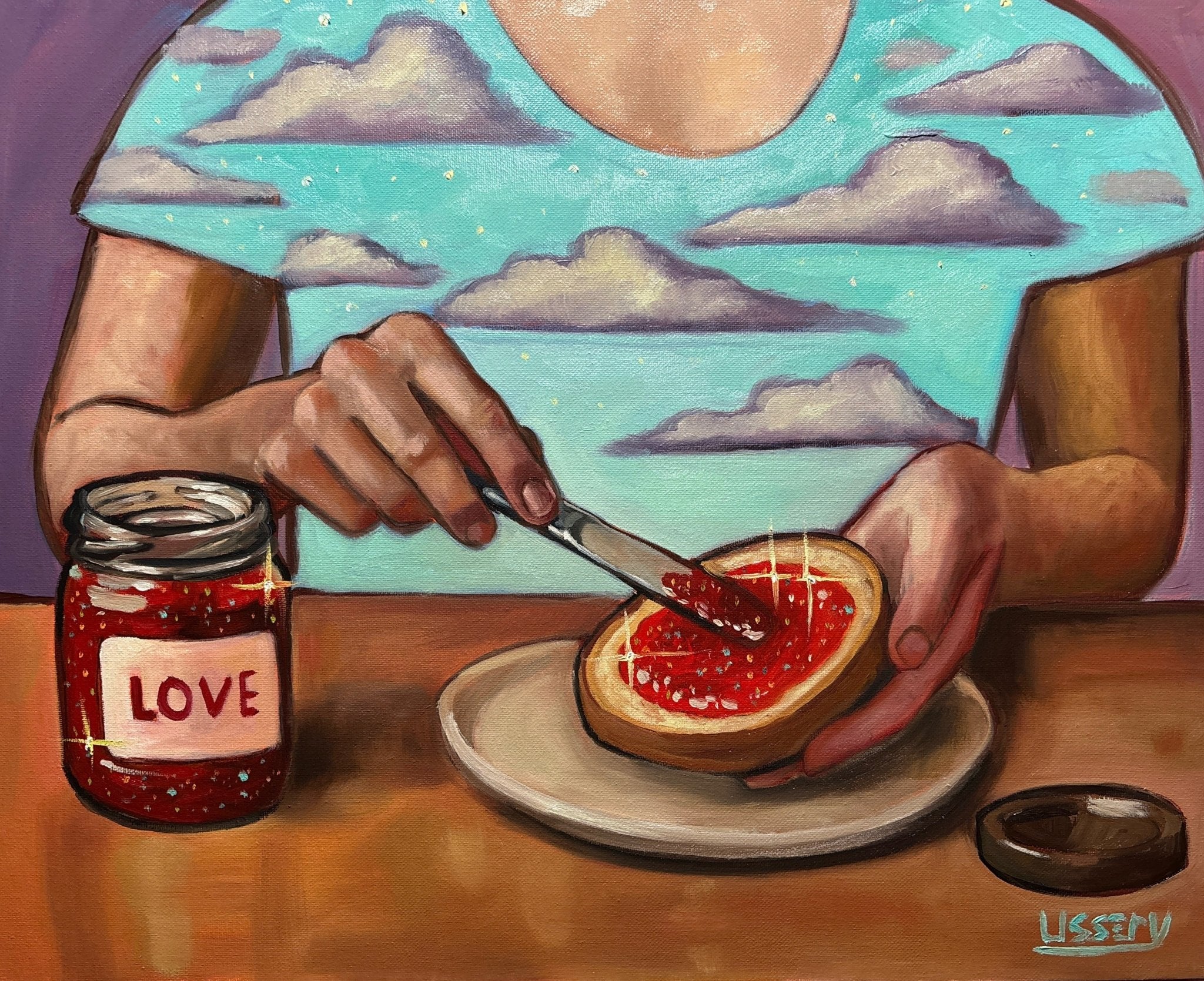 Love Spread – Original Oil Painting on 16x20 Stretched Canvas - David Ussery