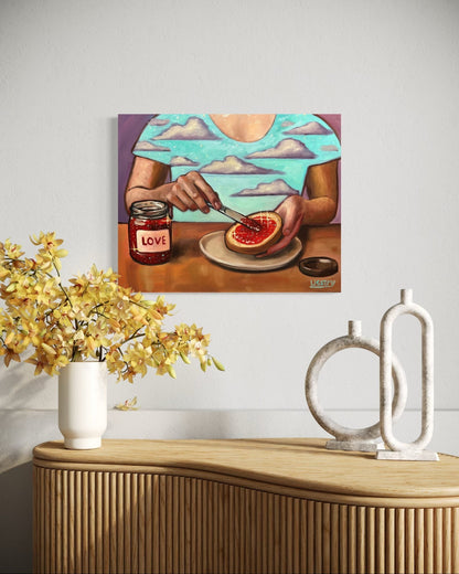 Love Spread – Original Oil Painting on 16x20 Stretched Canvas - David Ussery