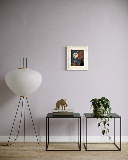 Luna: Original Oil Painting on Panel (8x10) Dreamy surreal art for unique collectors - David Ussery