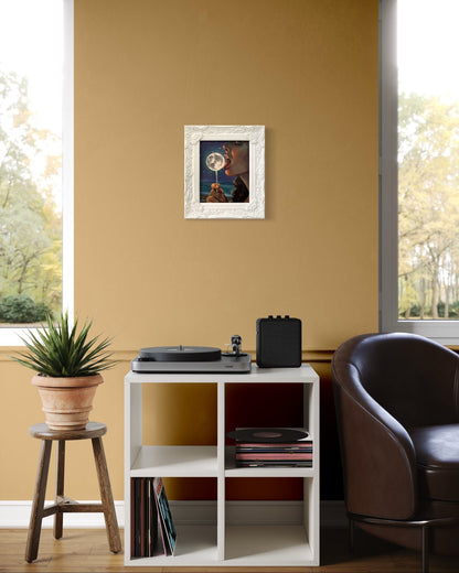 Luna: Original Oil Painting on Panel (8x10) Dreamy surreal art for unique collectors - David Ussery