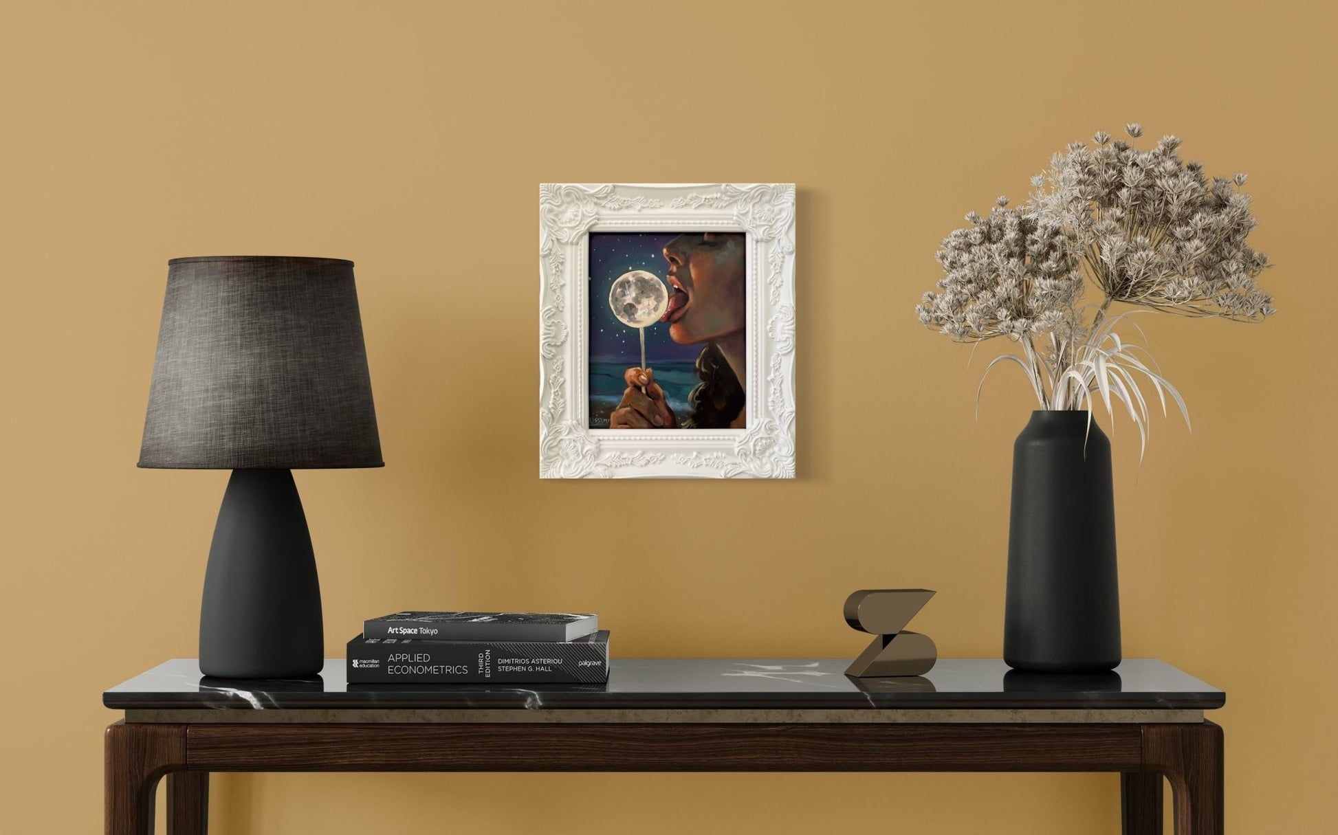 Luna: Original Oil Painting on Panel (8x10) Dreamy surreal art for unique collectors - David Ussery