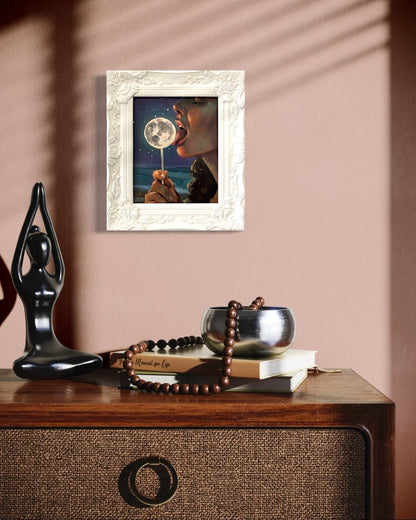 Luna: Original Oil Painting on Panel (8x10) Dreamy surreal art for unique collectors - David Ussery